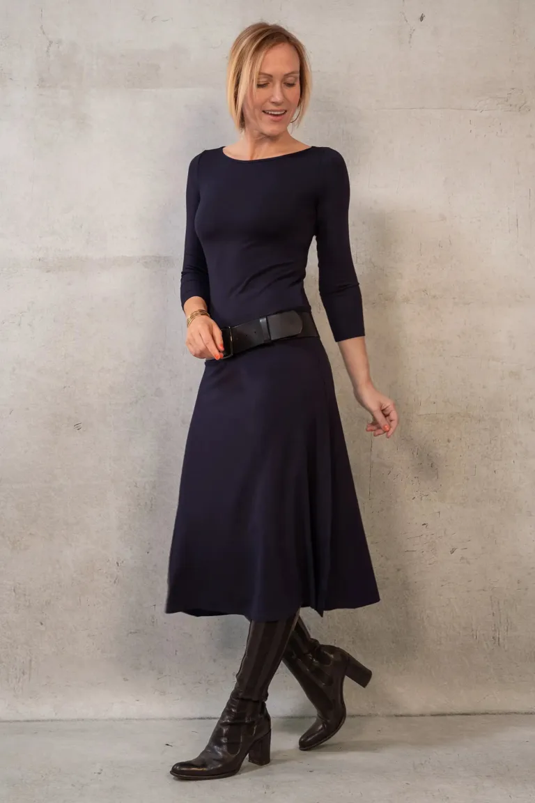 Thelma Rose - Robe midi col bateau Juliette – 44 / Noir