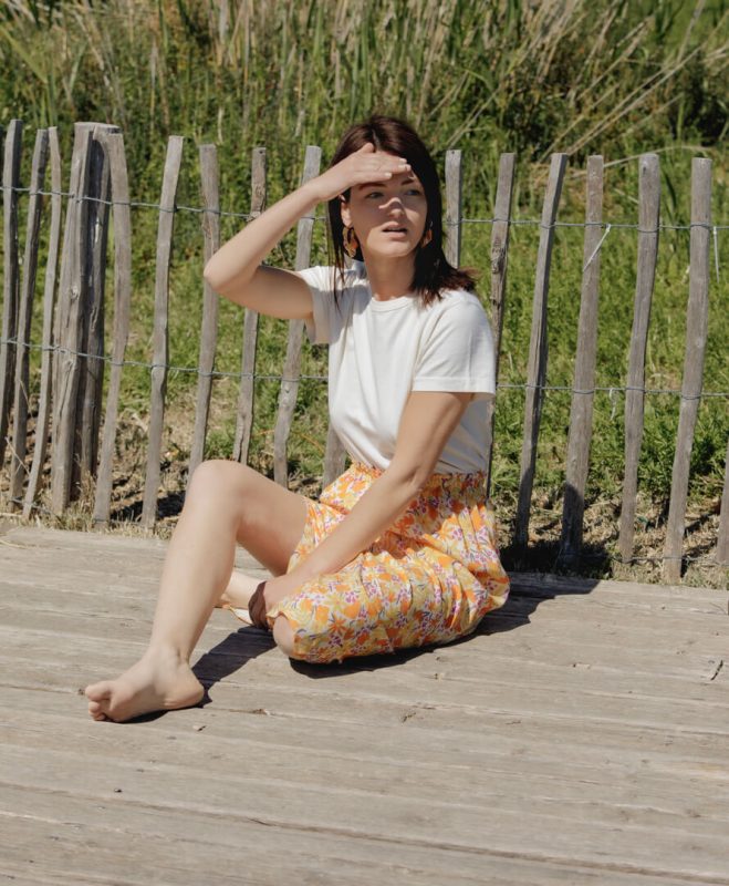 April & C. - Jupe Mélanie - Fleurs du soleil – xs