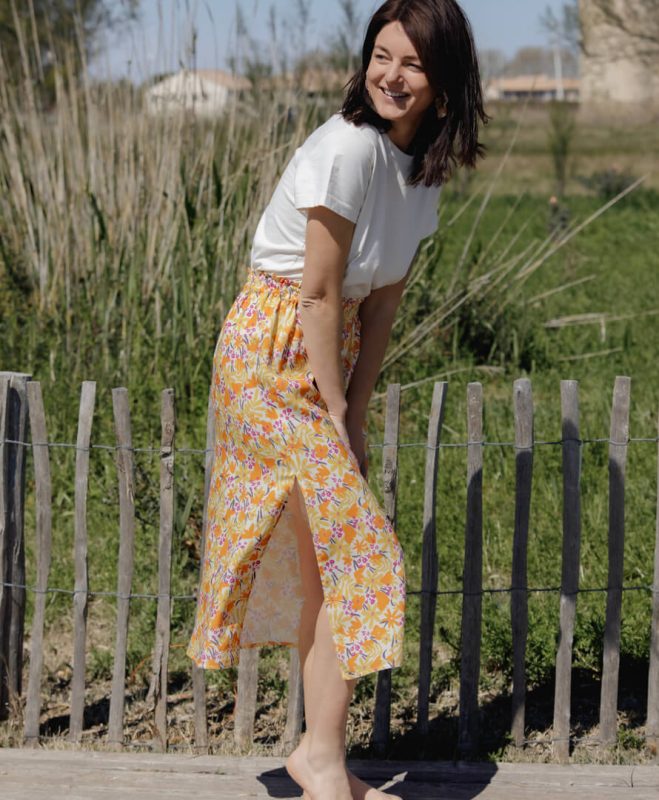 April & C. - Jupe Mélanie - Fleurs du soleil – xs