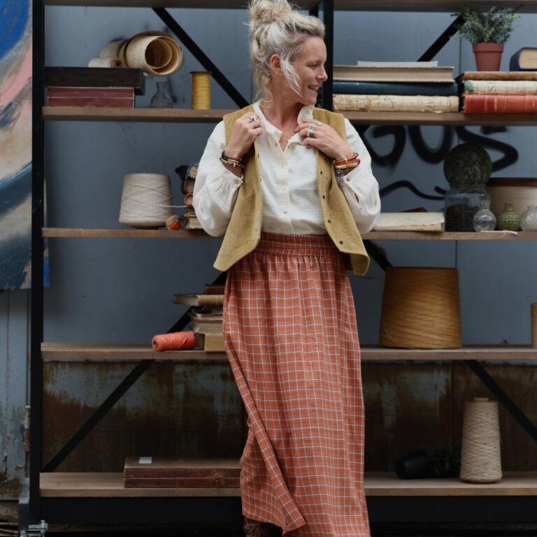 Quintessence - Jupe Tao — Tartan écureuil – XXXL