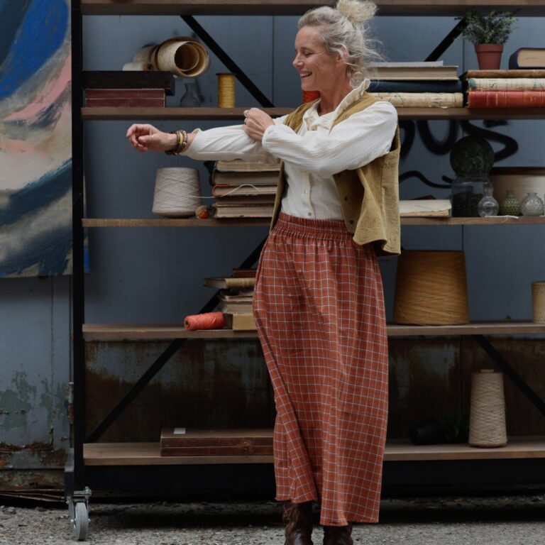 Quintessence - Jupe Tao — Tartan écureuil – XXXL