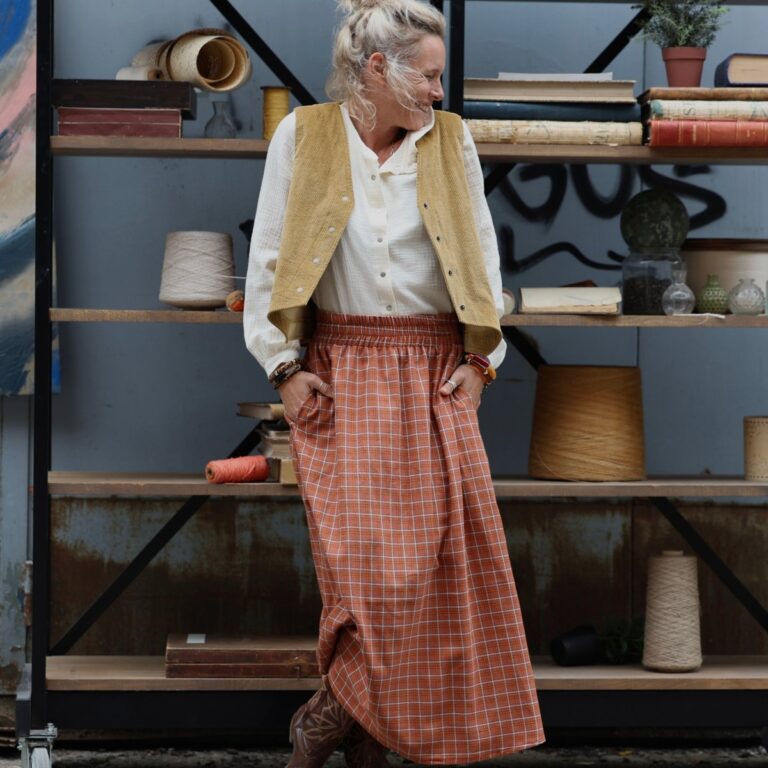 Quintessence - Jupe Tao — Tartan écureuil – XXXL