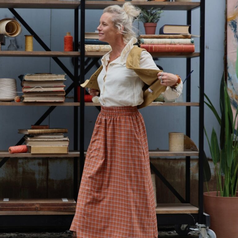 Quintessence - Jupe Tao — Tartan écureuil – XXXL