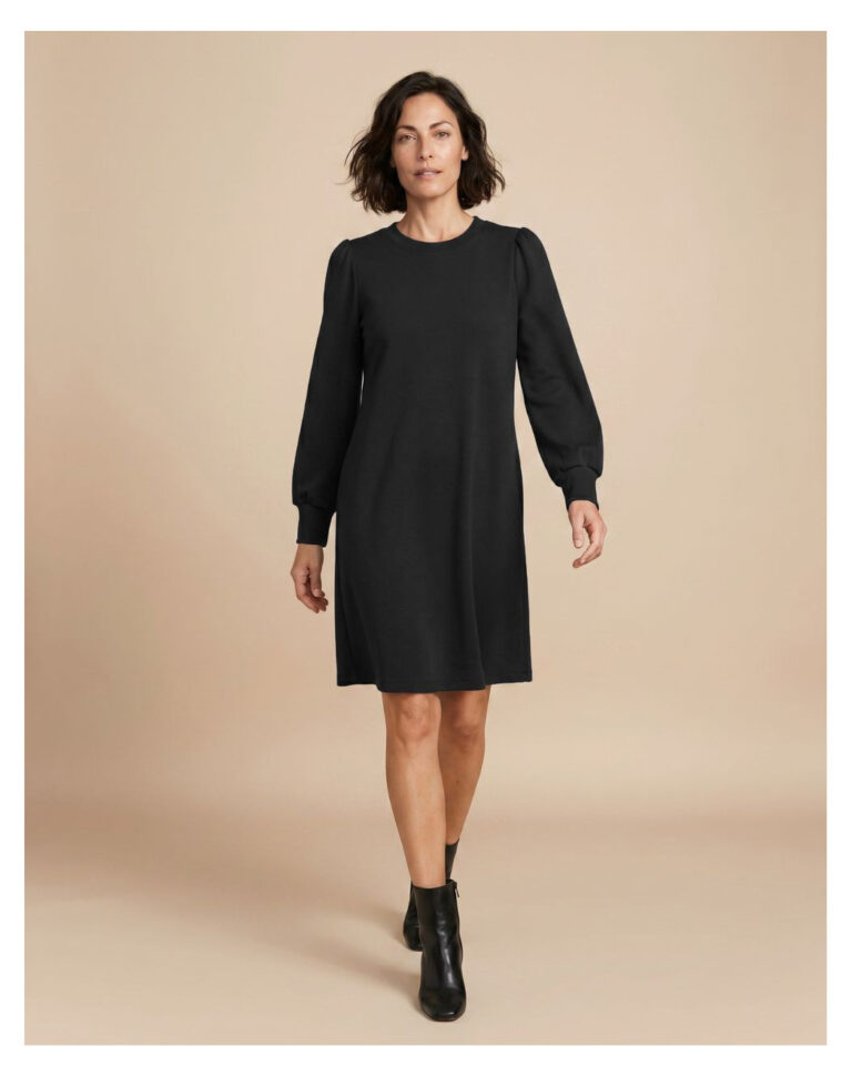 Maison Lemahieu - Robe épaules froncées - Noire – 2XL