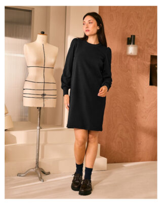 La petite robe manches longues – Noire par la marque Maison Lemahieu Maison Lemahieu - La petite robe manches longues – Noire
