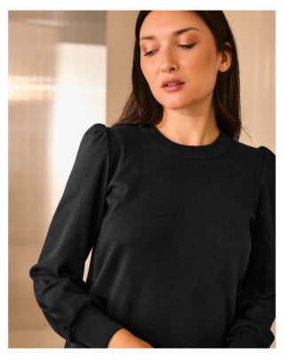 Maison Lemahieu - Robe épaules froncées – Noire