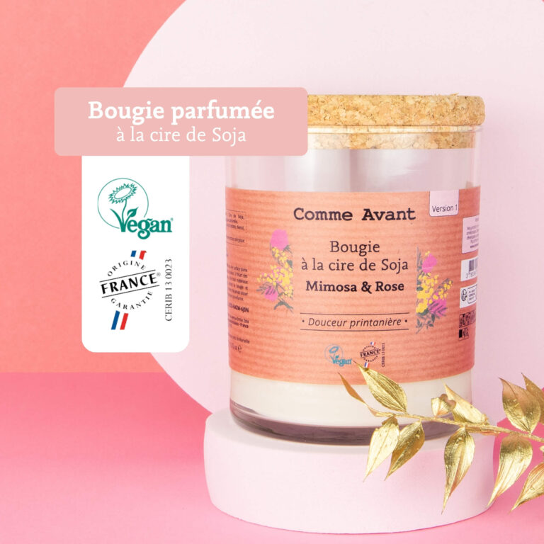 Comme Avant - Bougie parfumée à la cire de soja - Version 1 – 1 bougie parfumé - 190g (durée ≈40h) / Orange & Épices