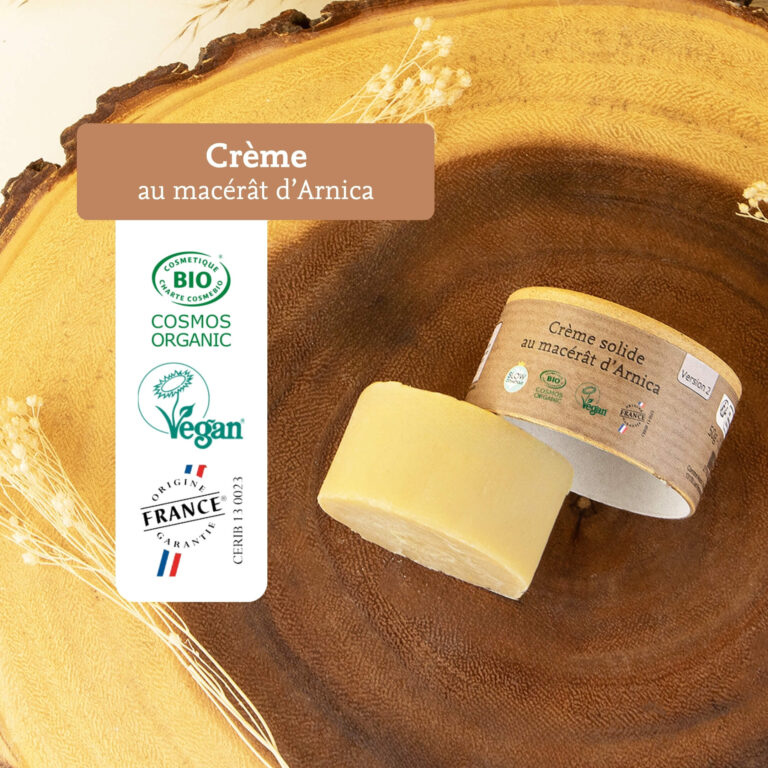 Comme Avant - Crème solide au macérât d'Arnica - Version 2 – 1 demi-pain de crème - 150g