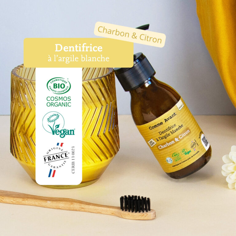 Comme Avant - Dentifrice en pâte au charbon végétal et citron - Version 2 – 1 recharge de dentifrice - 180ml
