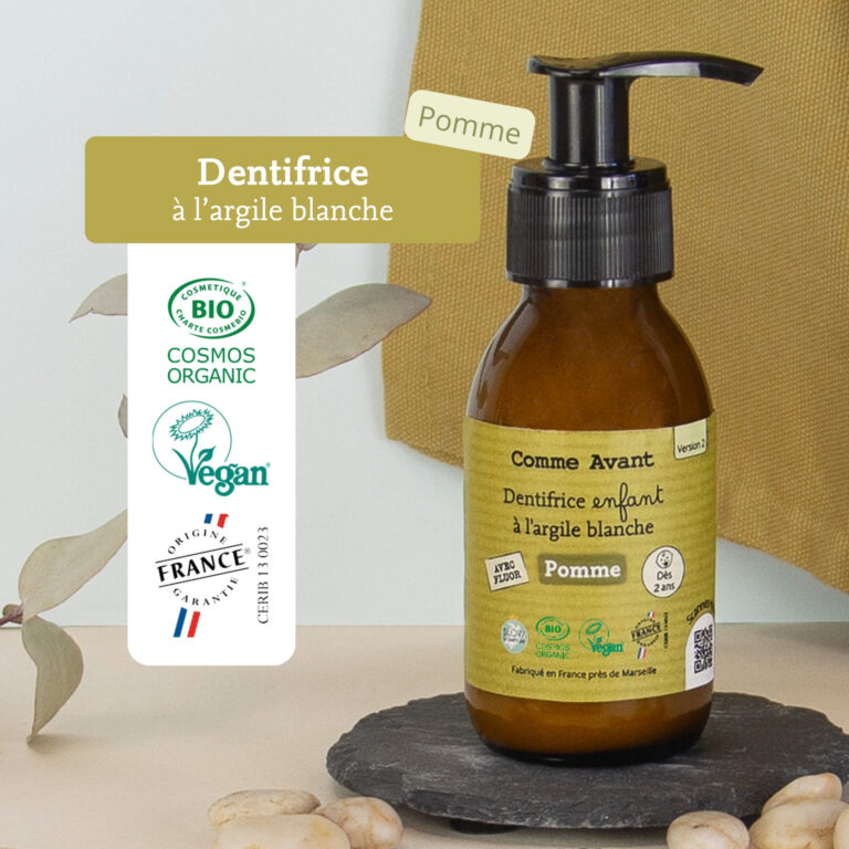 Comme Avant - Dentifrice enfant en pâte à la pomme - Version 2 – 1 recharge de dentifrice - 180ml
