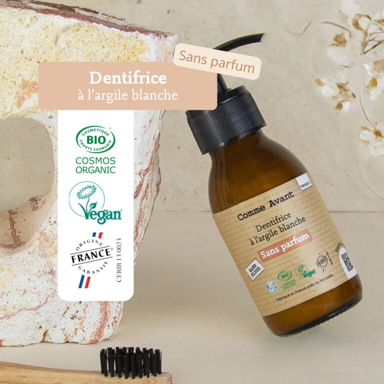 Comme Avant - Dentifrice en pâte à l'argile blanche - Version 2 – 1 recharge de dentifrice - 180ml
