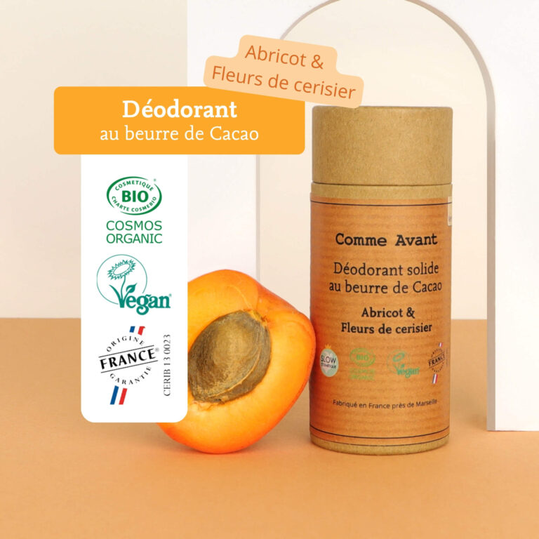 Comme Avant - Déodorant solide abricot & fleurs de cerisier - Version 3 – Lot de 2 recharges