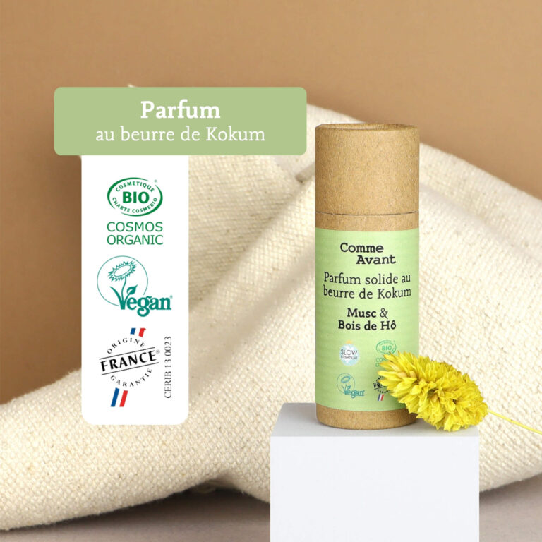 Comme Avant - Parfum solide boisé et épicé au beurre de kokum - Version 2 – 1 parfum - 20g / Musc & Bois de Hô