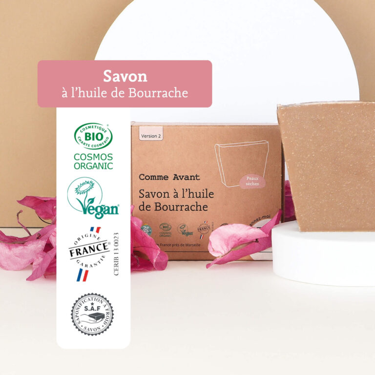 Comme Avant - Savon à l'huile de bourrache - Version 2 – 1 pain de savon - 1kg