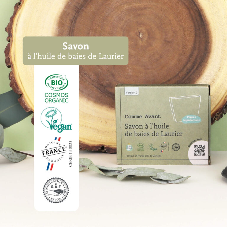 Comme Avant - Savon à l'huile de baies de laurier - Version 2 – 1 pain de savon - 1kg