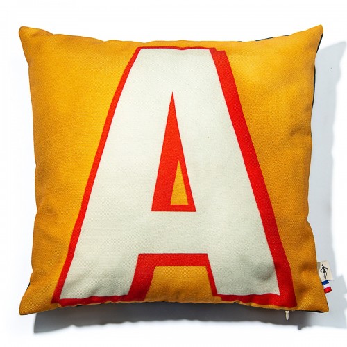 lettre a MARON BOUILLIE - Housse de coussin alphabet lettre A