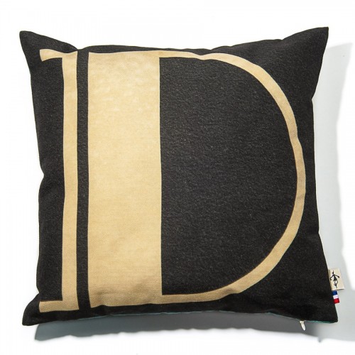lettre d MARON BOUILLIE - Housse de coussin alphabet lettre D