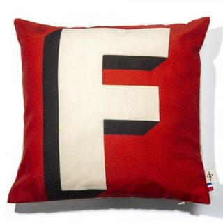 Maron Bouillie - Housse de coussin alphabet lettre F