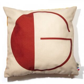 Housse de coussin alphabet lettre G par la marque Maron Bouillie Maron Bouillie - Housse de coussin alphabet lettre G
