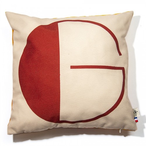 lettre g MARON BOUILLIE - Housse de coussin alphabet lettre G