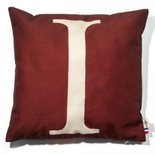 Maron Bouillie - Housse de coussin alphabet lettre I