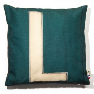Maron Bouillie - Housse de coussin alphabet lettre L