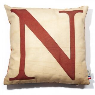 Maron Bouillie - Housse de coussin alphabet lettre N