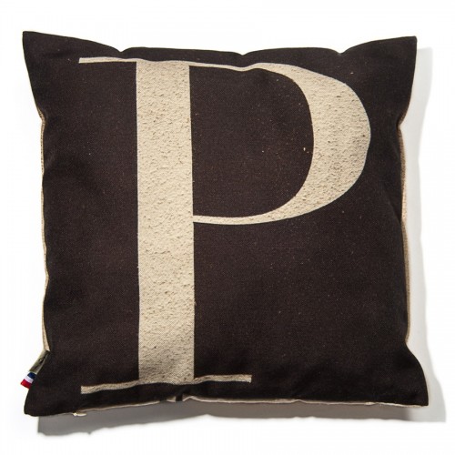 MARON BOUILLIE - Housse de coussin alphabet lettre P