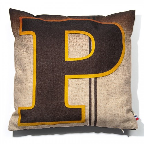 lettre p MARON BOUILLIE - Housse de coussin alphabet lettre P