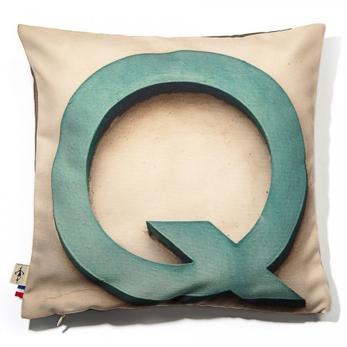 MARON BOUILLIE - Housse de coussin alphabet lettre Q