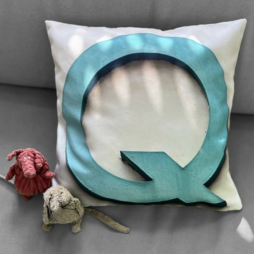 MARON BOUILLIE - Housse de coussin alphabet lettre Q