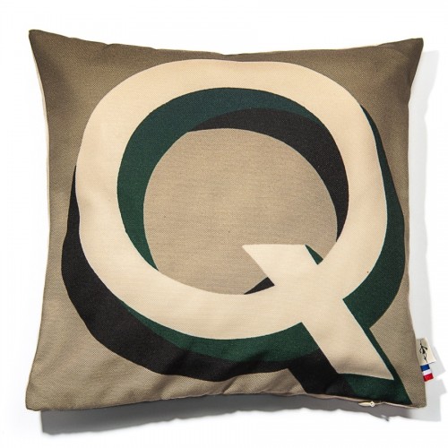 lettre q MARON BOUILLIE - Housse de coussin alphabet lettre Q