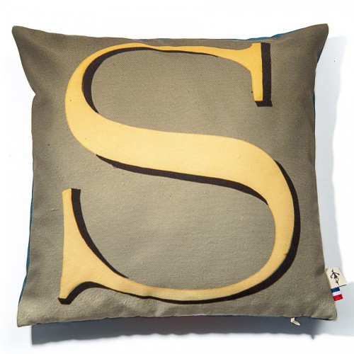 lettre s MARON BOUILLIE - Housse de coussin alphabet lettre S