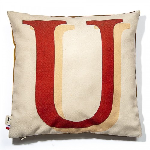 MARON BOUILLIE - Housse de coussin alphabet lettre U