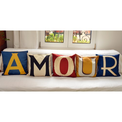 MARON BOUILLIE - Housse de coussin alphabet lettre U