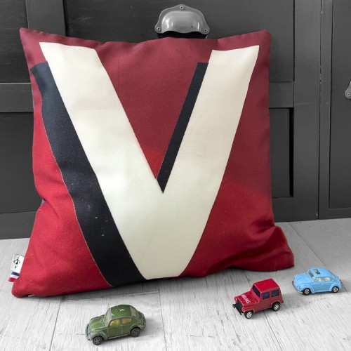 MARON BOUILLIE - Housse de coussin alphabet lettre V