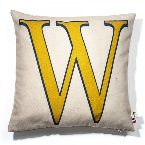 lettre w MARON BOUILLIE - Housse de coussin alphabet lettre W