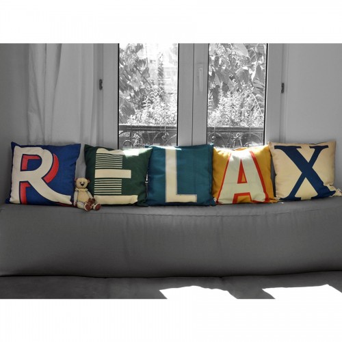 MARON BOUILLIE - Housse de coussin alphabet lettre X