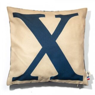 Housse de coussin alphabet lettre X par la marque Maron Bouillie Maron Bouillie - Housse de coussin alphabet lettre X