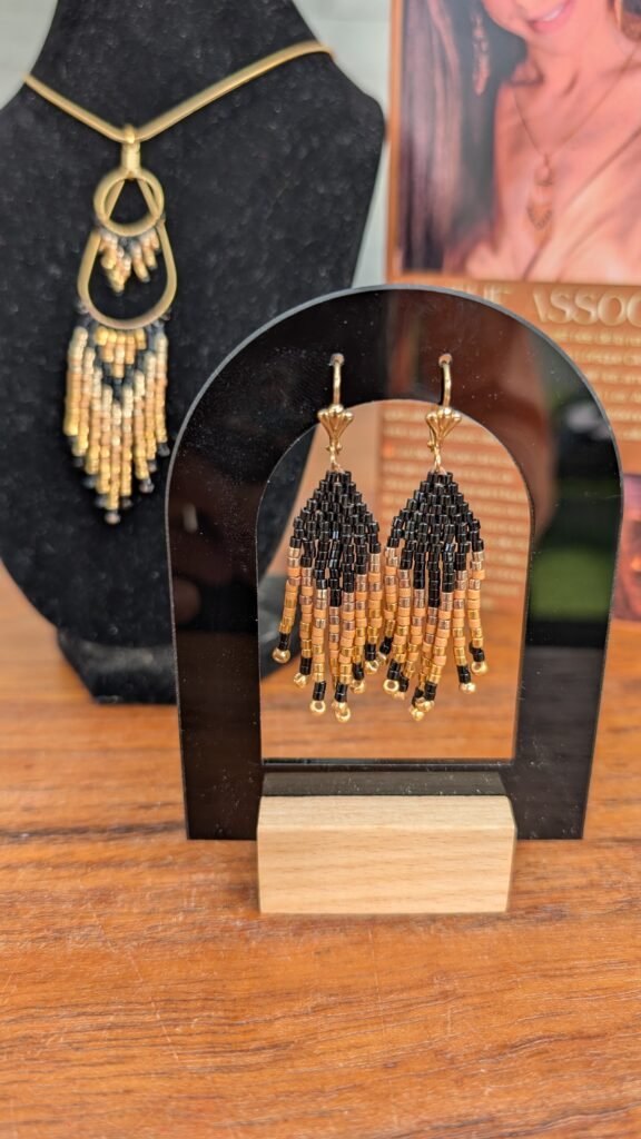 Valdyria - Mini Boucles d’Oreilles Galilya Cleo Ébène