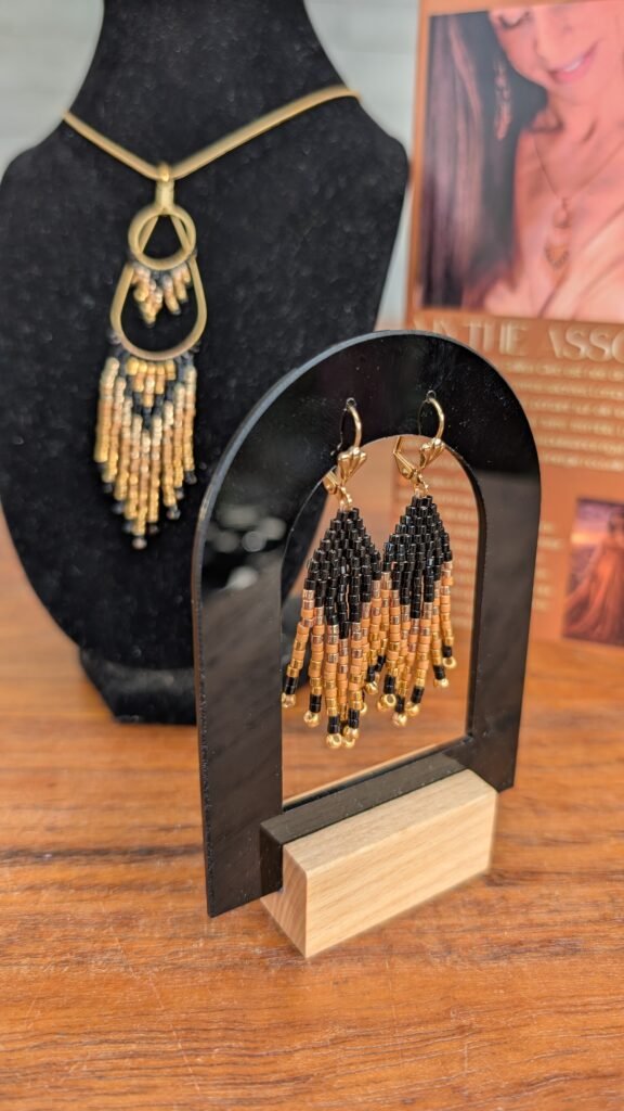 Valdyria - Mini Boucles d’Oreilles Galilya Cleo Ébène