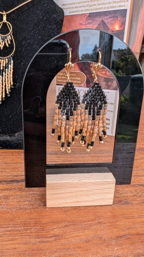 Valdyria - Mini Boucles d’Oreilles Galilya Cleo Ébène