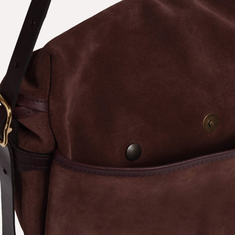 Bleu De Chauffe - Musette du pêcheur demi lune Margot - Marron rubis