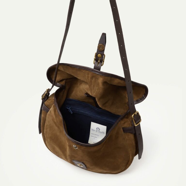 Bleu De Chauffe - Musette du pêcheur demi lune Margot - Marron Noisette
