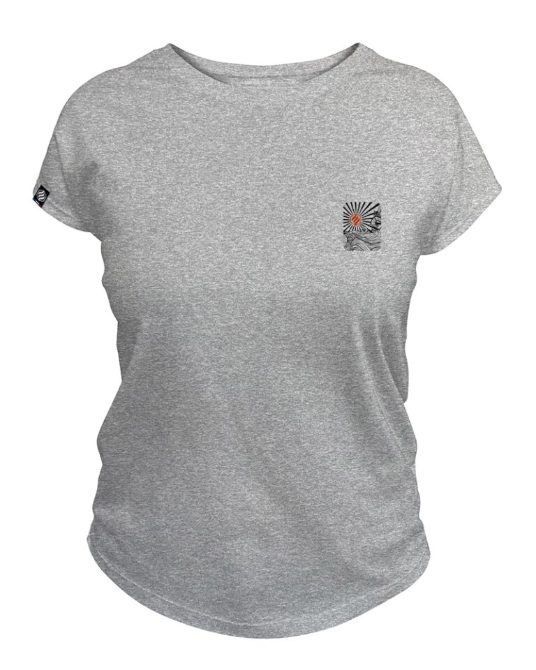 Adrenagliss - Nijima - TEE SHIRT FEMME FABRIQUÉ EN FRANCE EN COTON BIO – Gris chiné