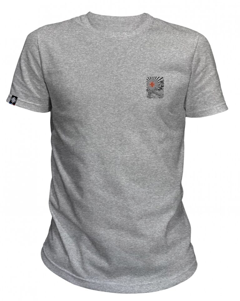 Adrenagliss - Niijima - Teeshirt homme fabriqué en France en coton bio – Gris chiné