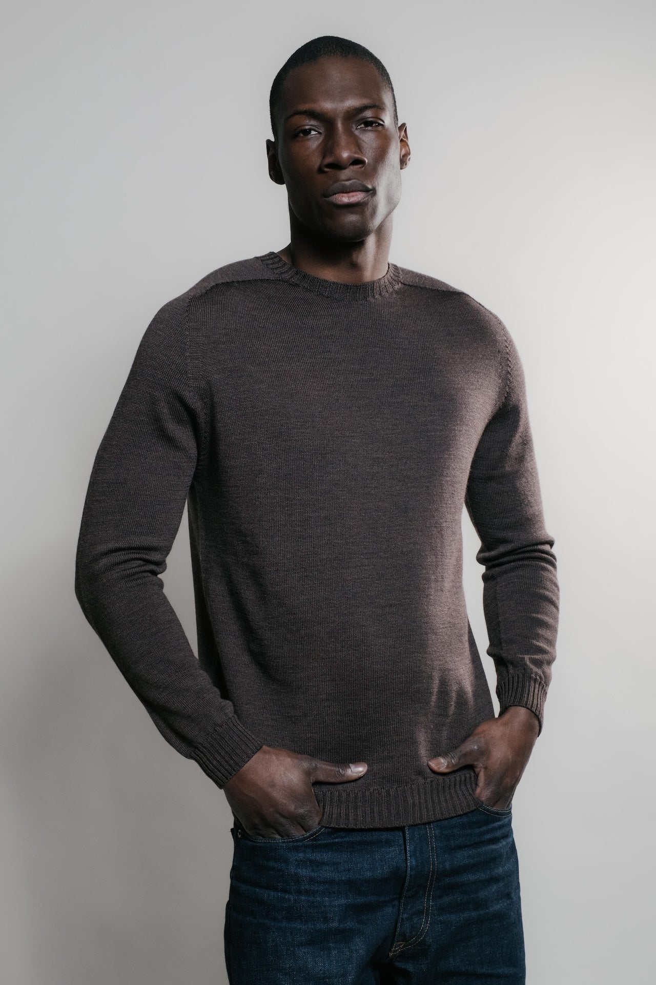 nittoete2026 chris0743 Nitto Knitwear - Pull Col Rond Aris - Marron – XXL