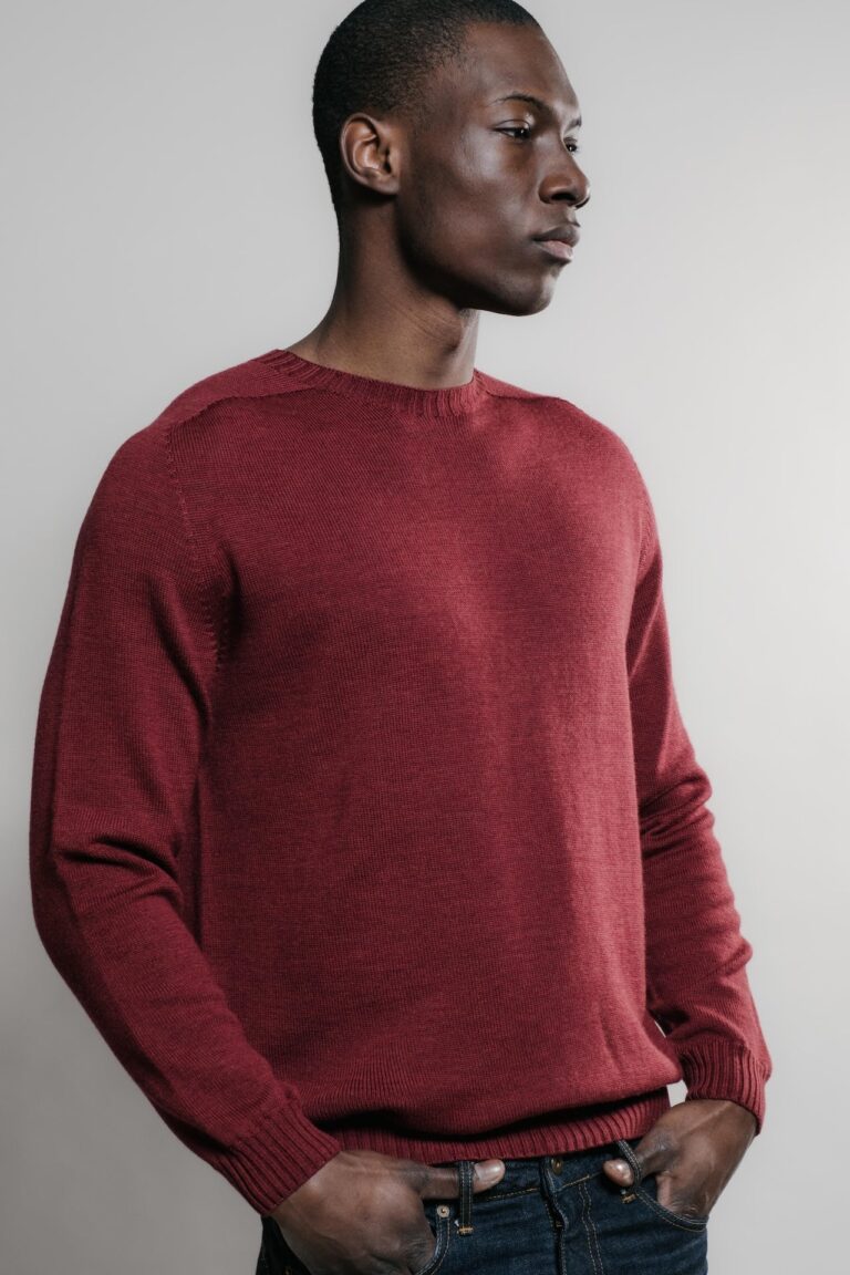 Nitto Knitwear - Pull Col Rond Aris - Rouge Chiné – XL