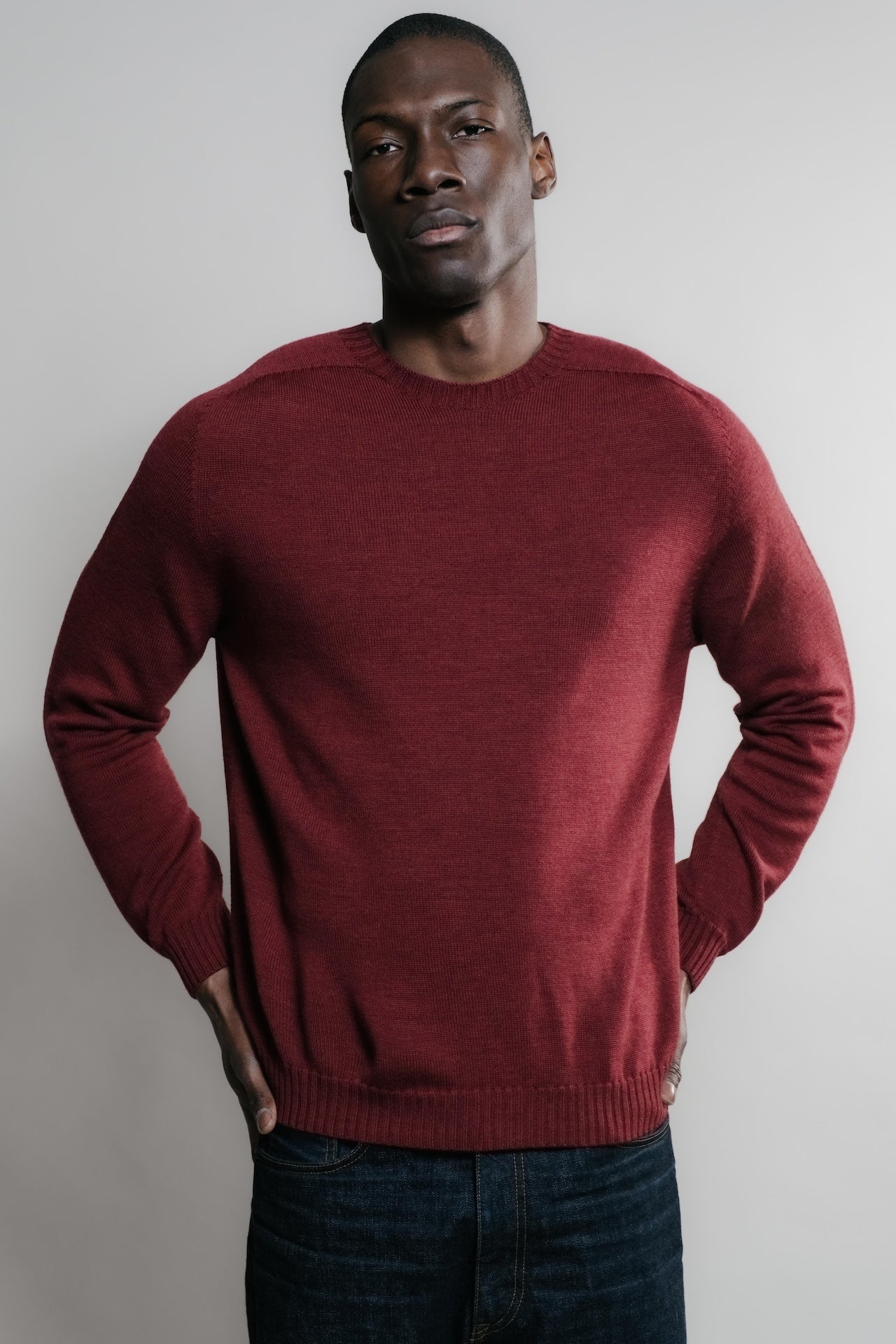 nittoete2026 chris0952 Nitto Knitwear - Pull Col Rond Aris - Rouge Chiné – XL