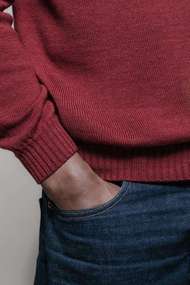 Nitto Knitwear - Pull Col Rond Aris - Rouge Chiné – XL